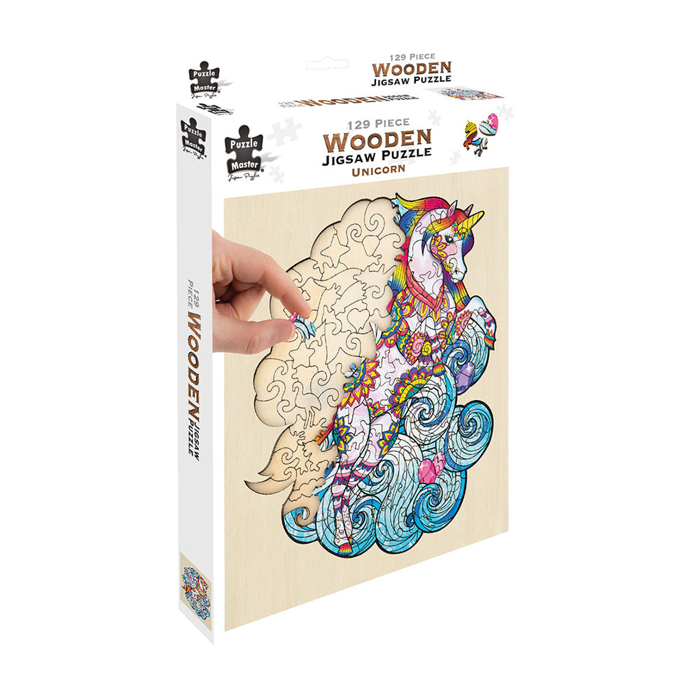 Puzzle Master Wooden Jigsaw 129pc Unicorn