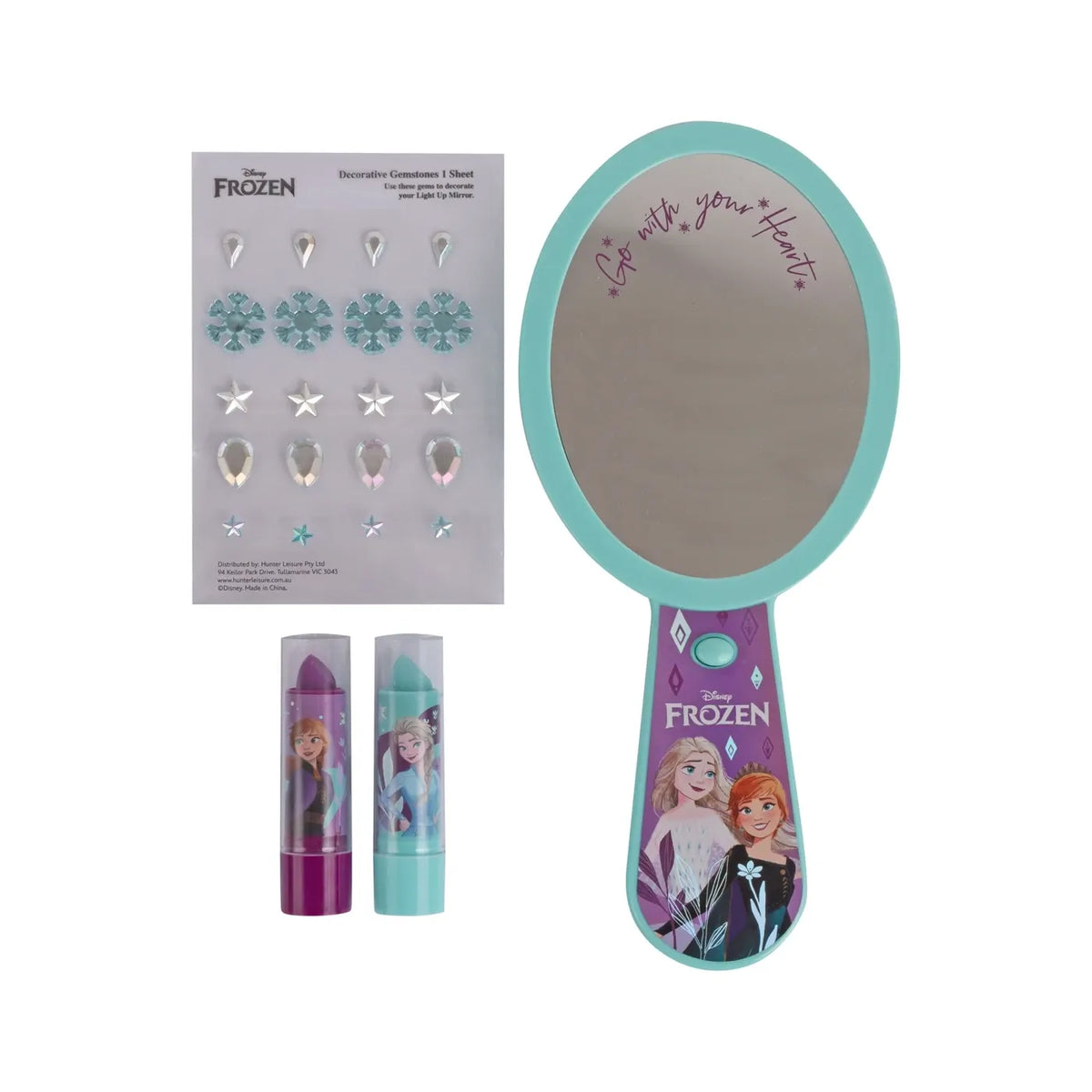 Frozen Light Up Mirror with Mood Rings and Lip Gloss