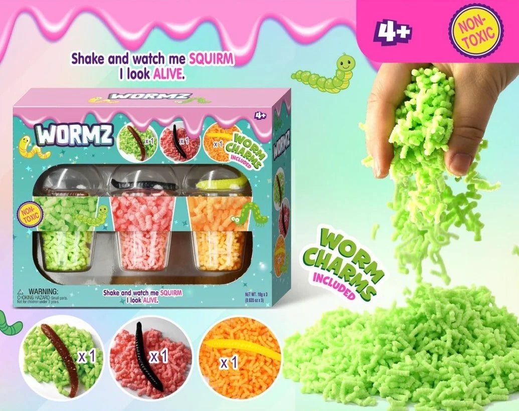 Quick Wormz 3 Cups in box with Charms 60g