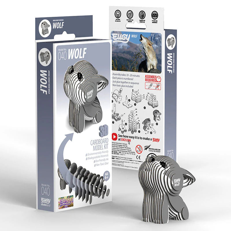 Eugy Cardboard Model Kit Wolf