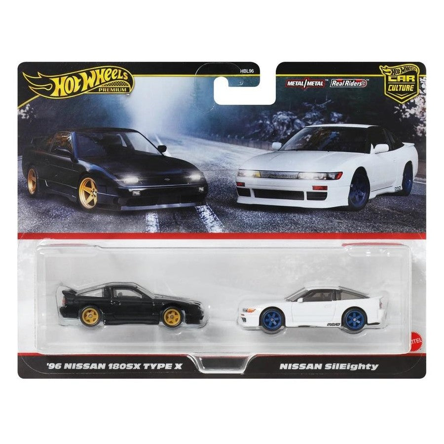 Hot Wheels Premium 2pk Cars &#39;96 Nissan 180SX TYPE X / Nissan SilEighty