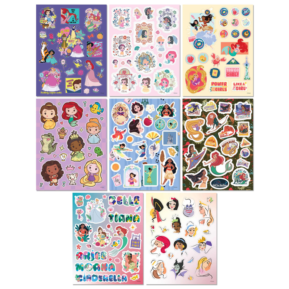 Kaleidoscope Disney Princess Sticker Bomb - Over 300 Stickers