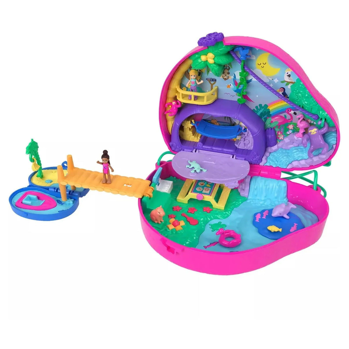 Polly Pocket Wearable Large Purse Sloth Family
