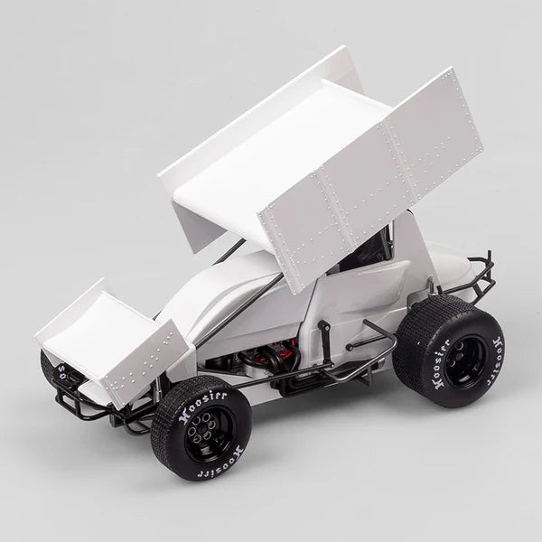1/18 Winged Sprint Car Model Kit White metal frame and plastic accessories