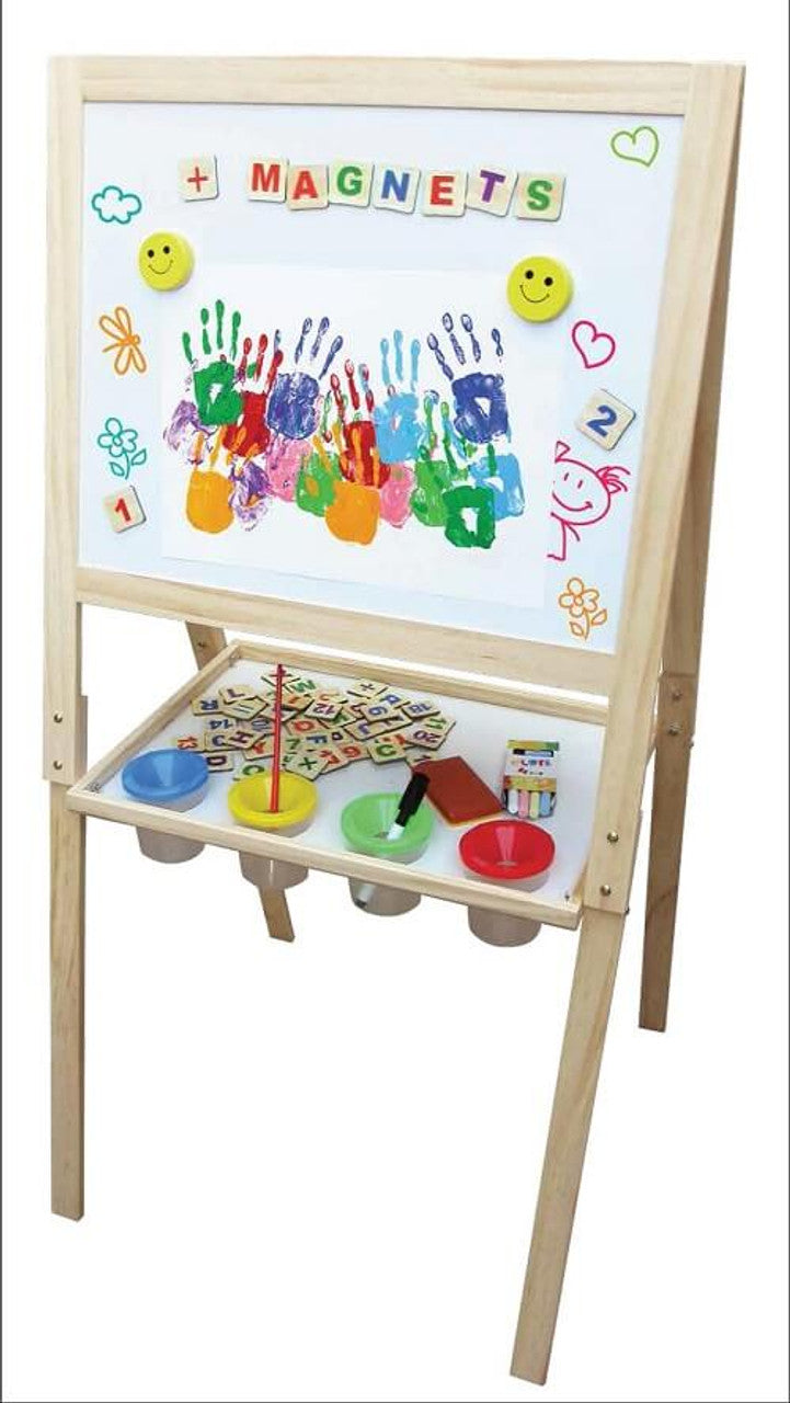 Monarch 4 in 1 Wooden Easel Double Sided accessories included