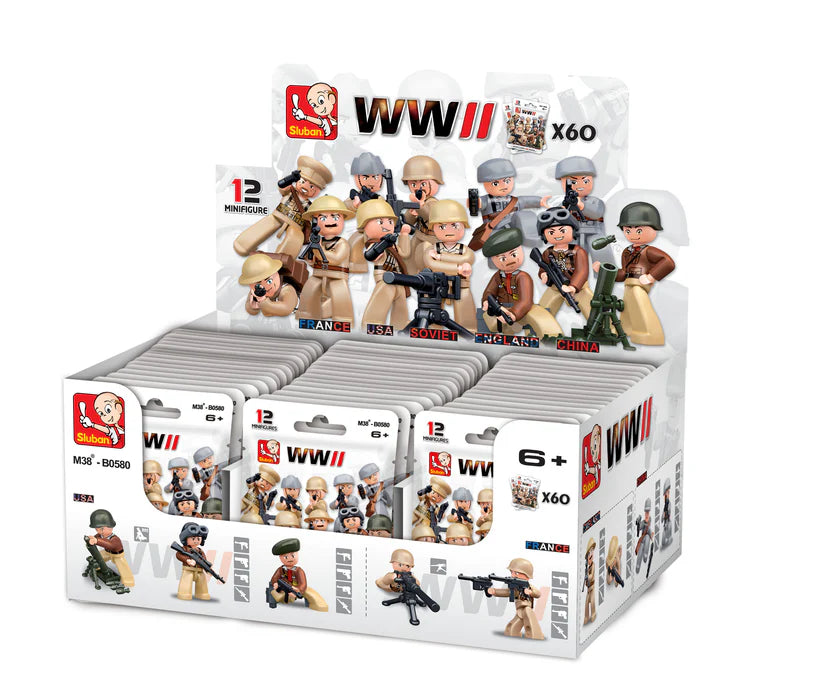 Sluban WWII Mini Figures Blind Pack - 12 assorted designs