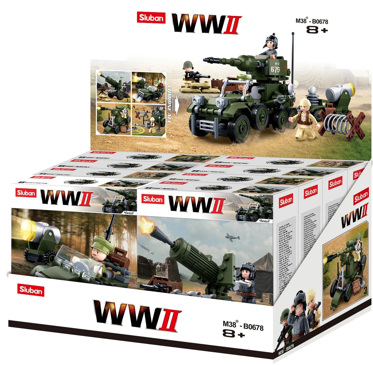 Sluban WW2  4 into 1 Assorted Designs