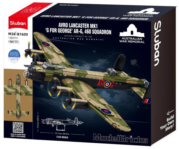 Sluban Army 1/44 Scale Arvo Lancaster MK1 'G For George' AR-G, 460 Squadron B1609