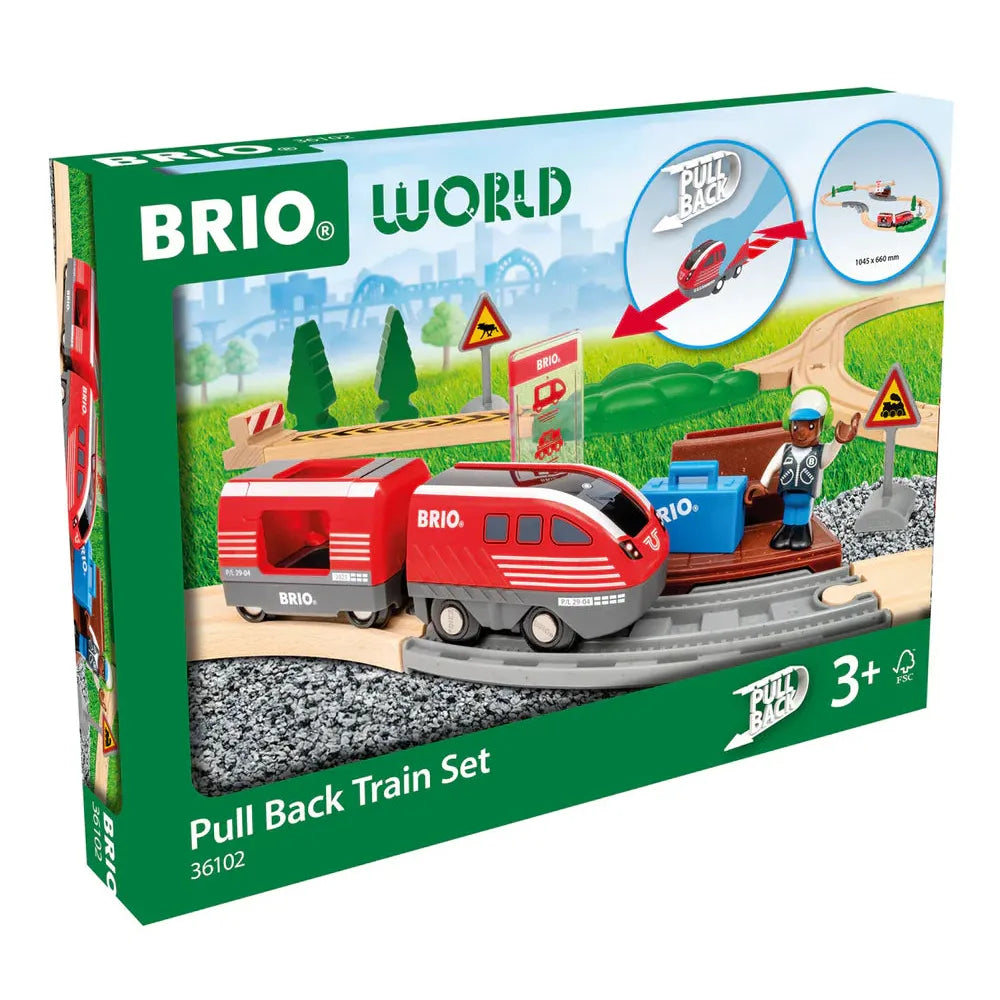 BRIO 36102 Pullback Train Set 28pc
