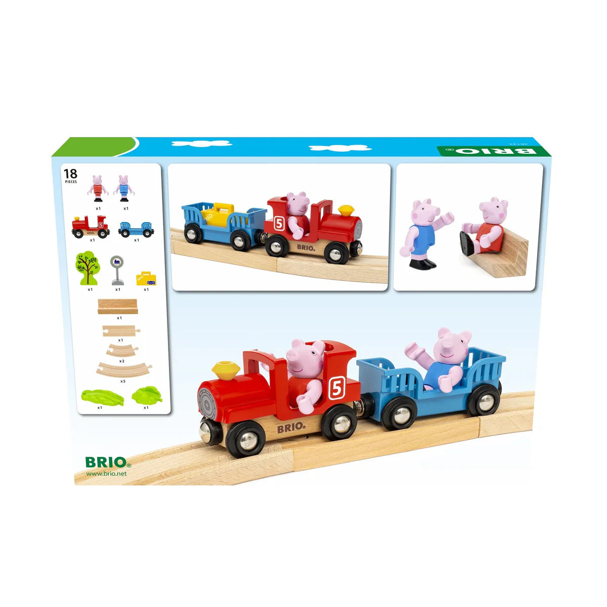 BRIO 36123 Peppa Pig Train Set 18pc