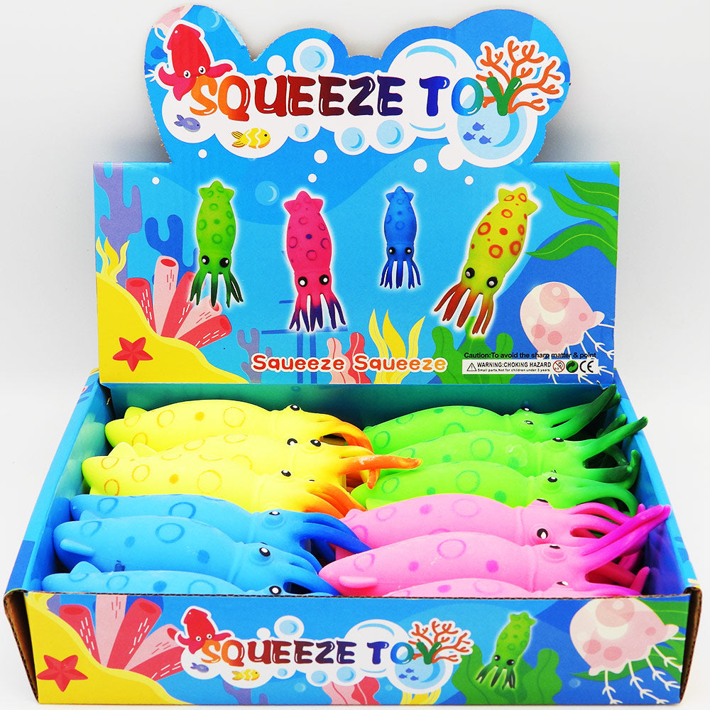 Squeeze Squid 15.5cm Assorted