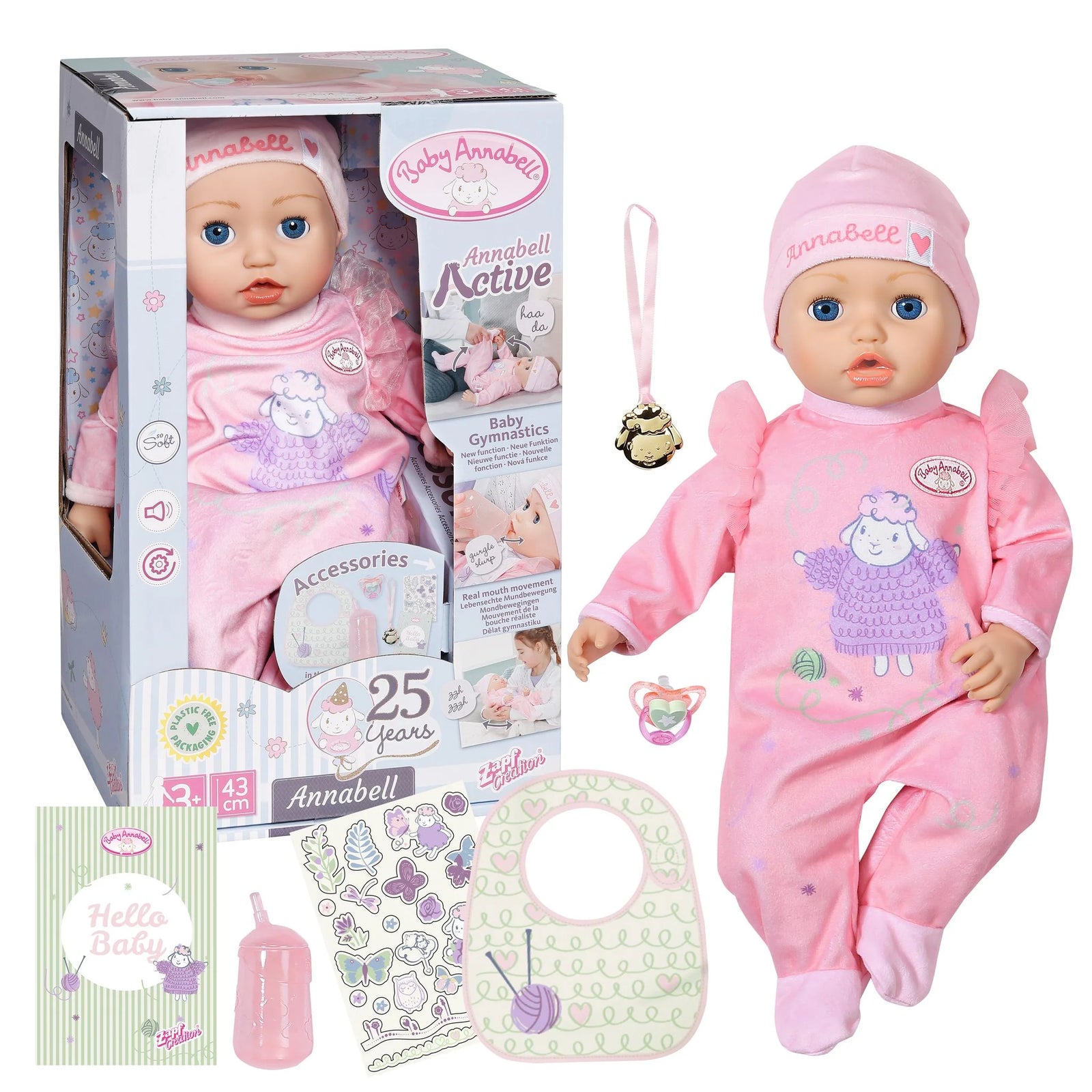 Baby Annabell Active Annabell 43cm req 3 x AA batteries
