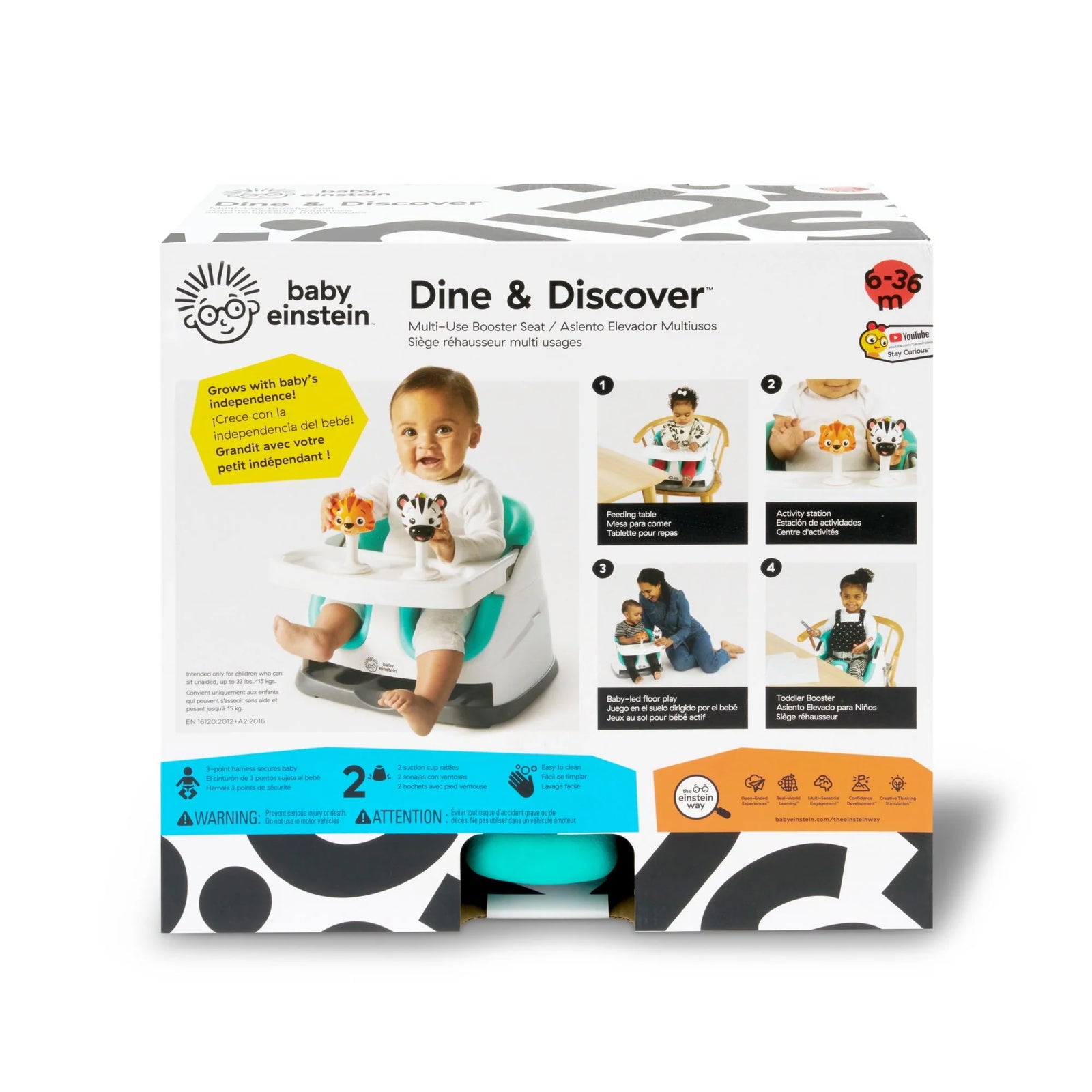 Baby Einstein Dine & Discover Multi Use Booster Seat 6-36 months