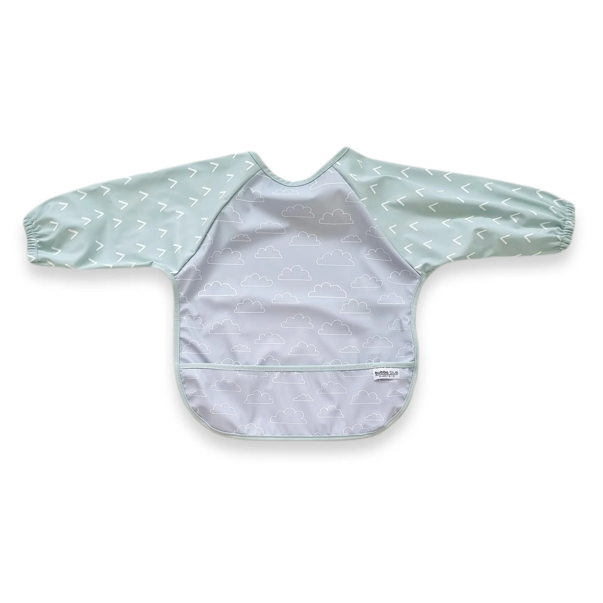 Bubba Blue Nordic Long Sleeve Feeding Smock Sky/Mint 6-24m