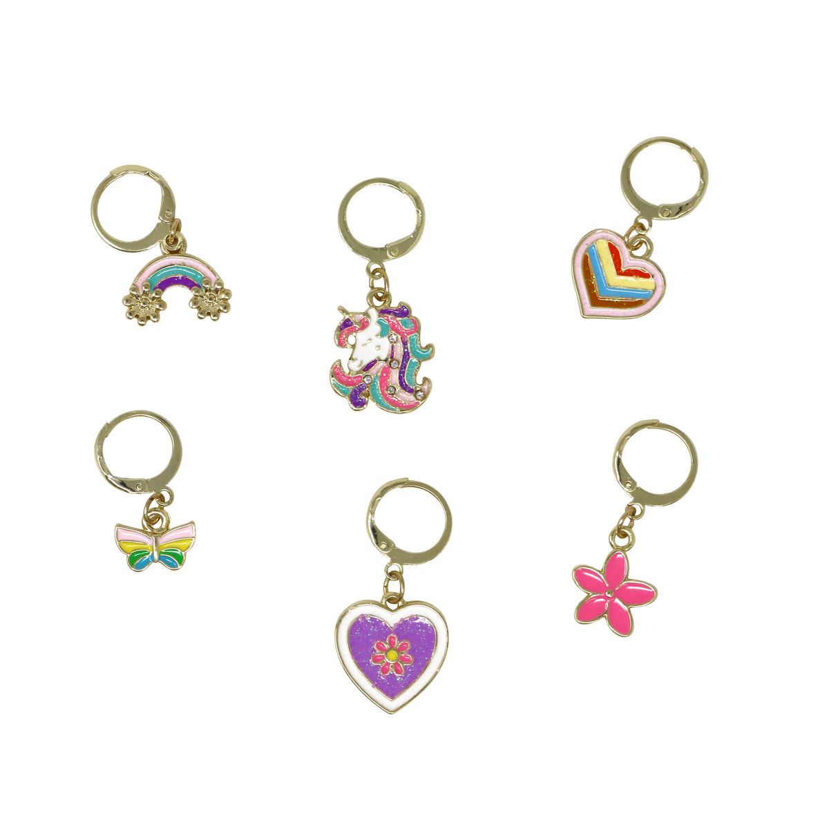 Pink Poppy Rainbow Unicorn Shoe Lace Charm Set 6pk