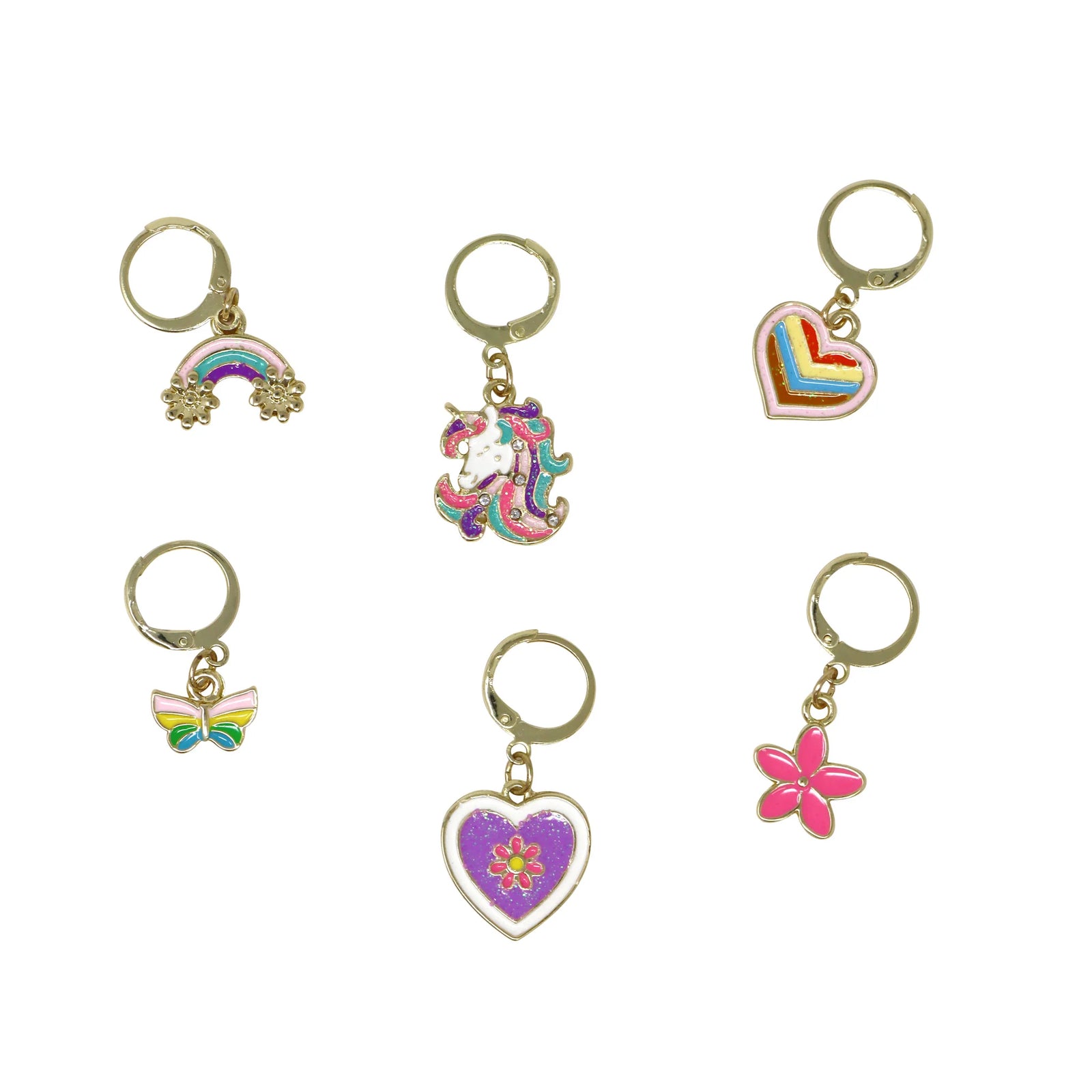 Pink Poppy Rainbow Unicorn Shoe Lace Charm Set 6pk