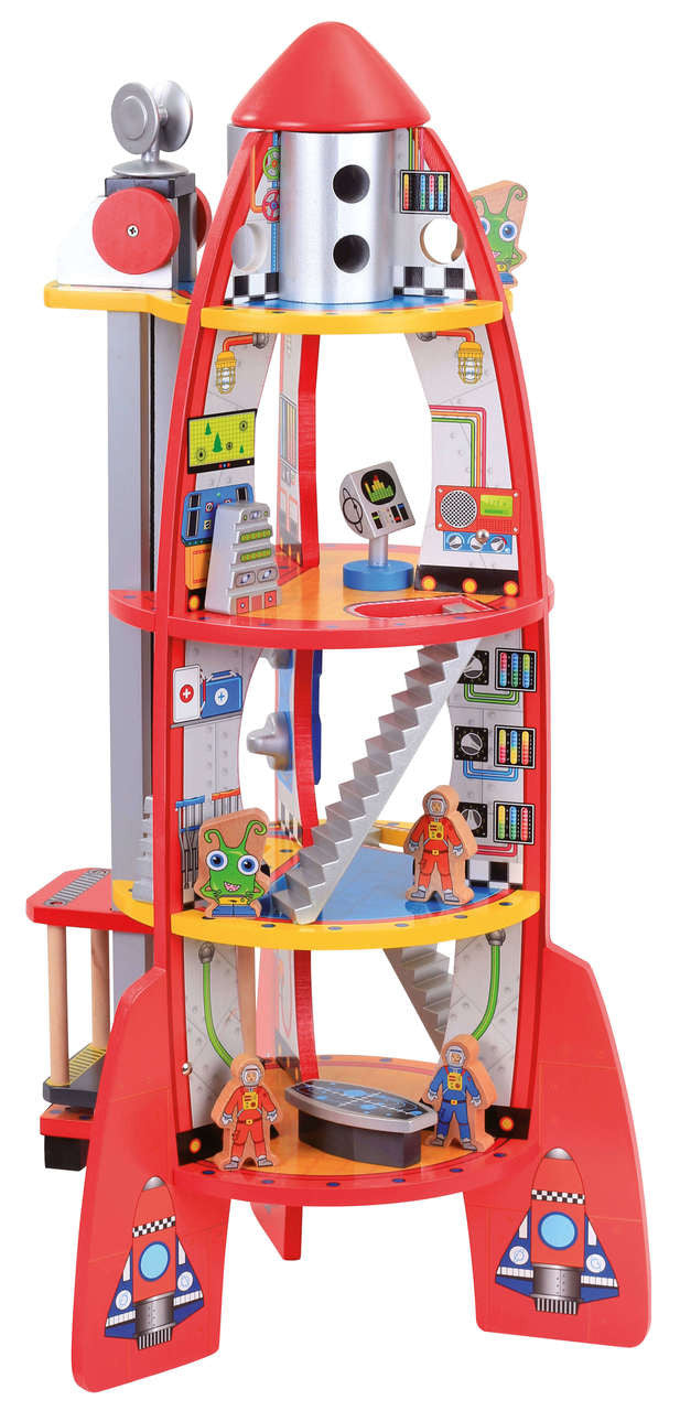 Bubbadoo Wooden Rocket Ship Playset