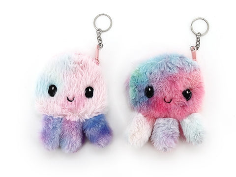 Key Chain Purse Octopus Plush Assorted