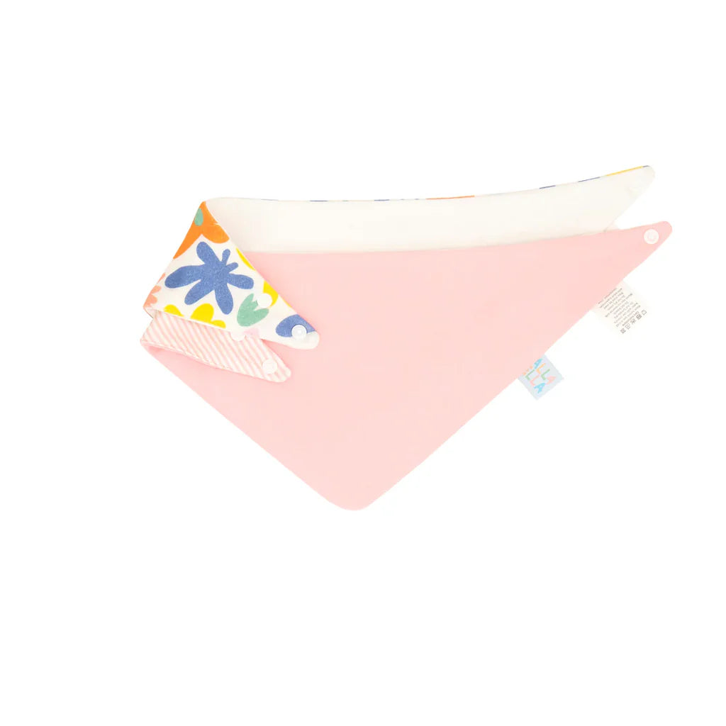 All4Ella Reversible Bandana Bibs 2pk - BRIGHT FLORAL