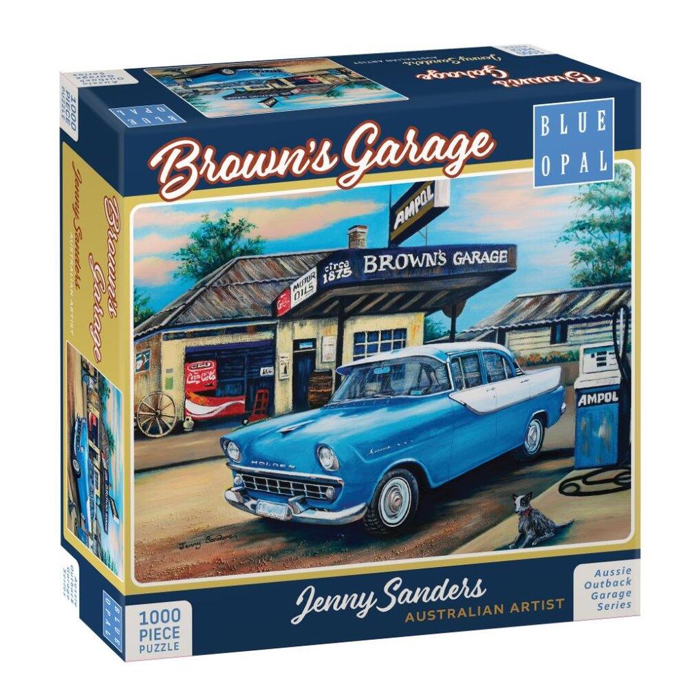 Blue Opal Jenny Sanders Brown&#39;s Garage 1000pc Puzzle