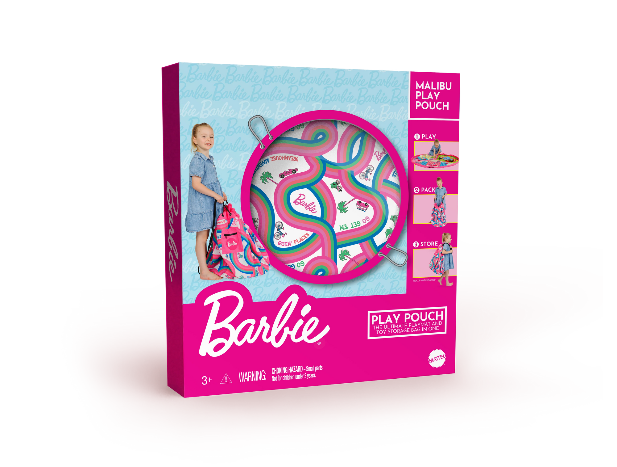 Barbie Malibu Play Pouch -Toy Storage Bag & Mat