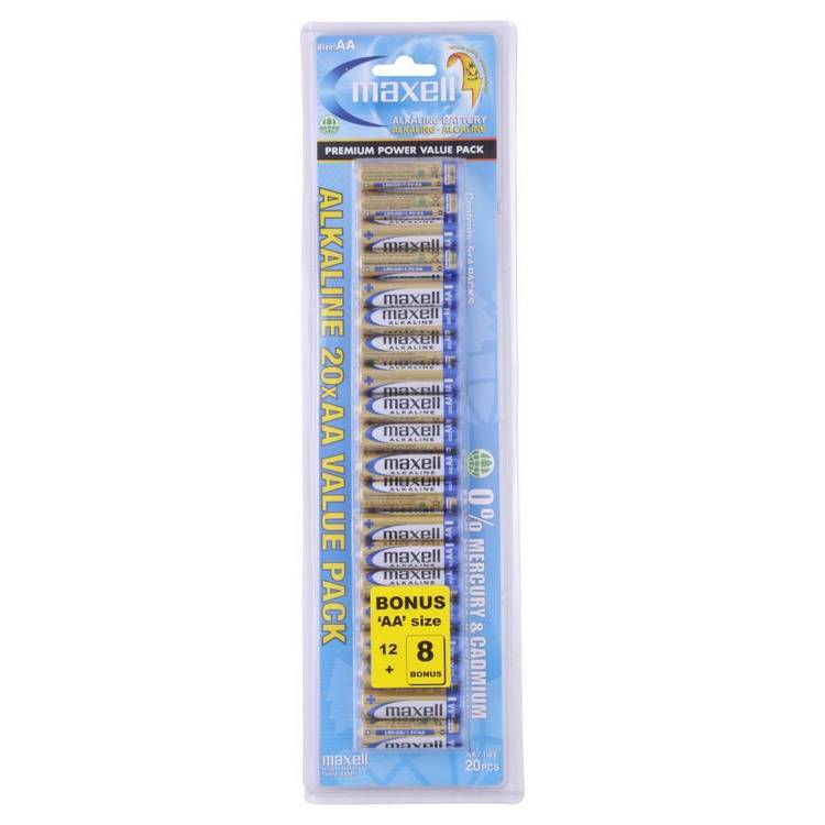 Maxell AA Batteries 20pk