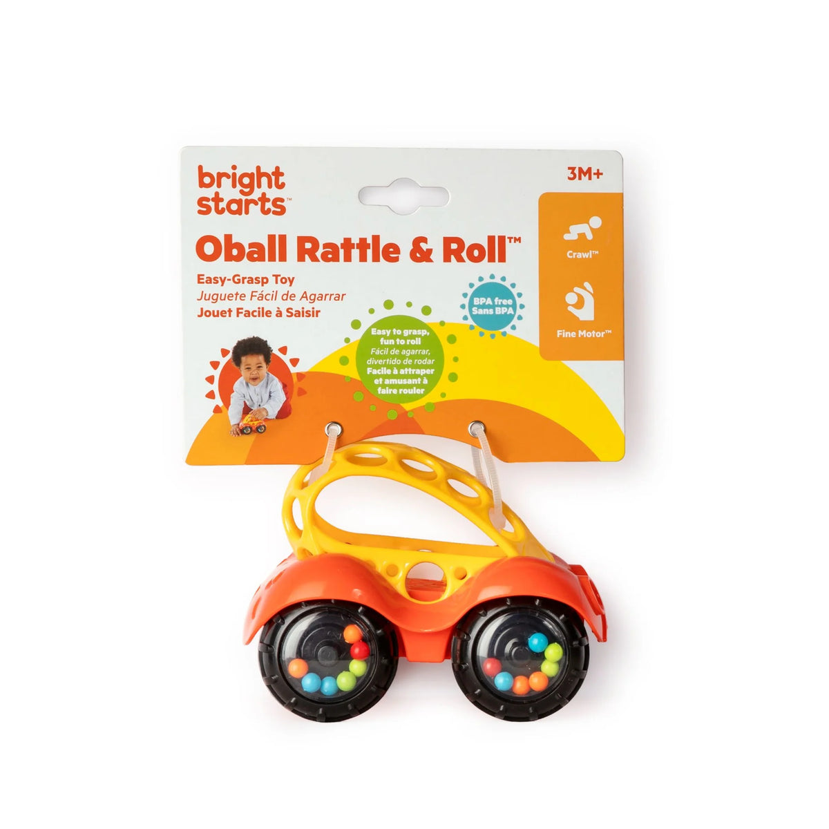 Bright Starts Oball Rattle &amp; Roll Vehicle Asstd Cols