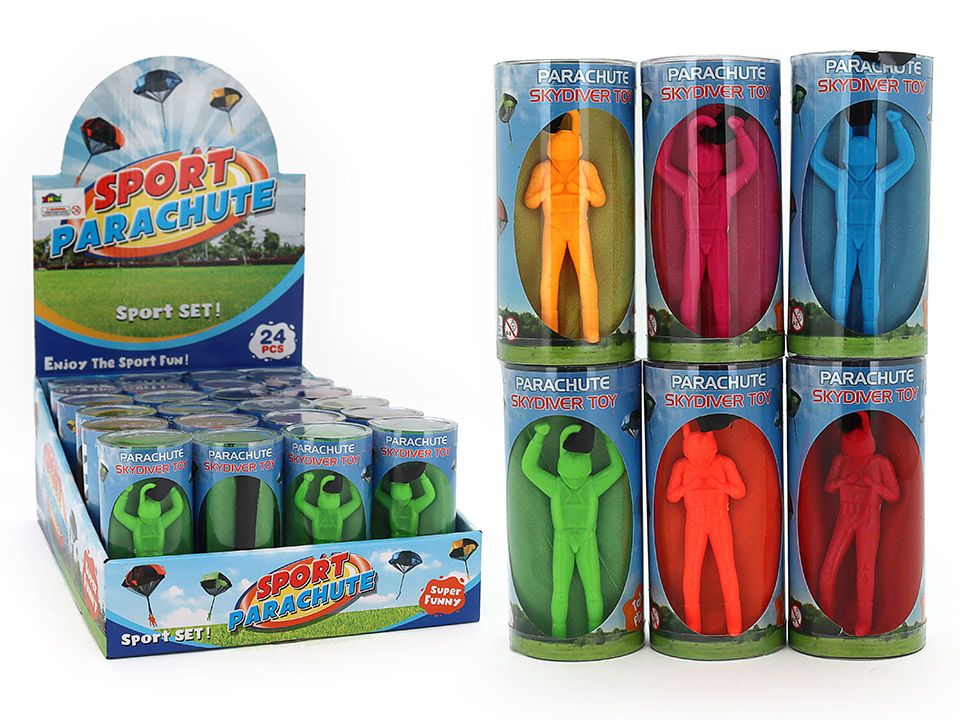 Parachute Skydiver Toy Asstd Cols