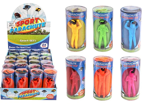 Parachute Skydiver Toy Asstd Cols