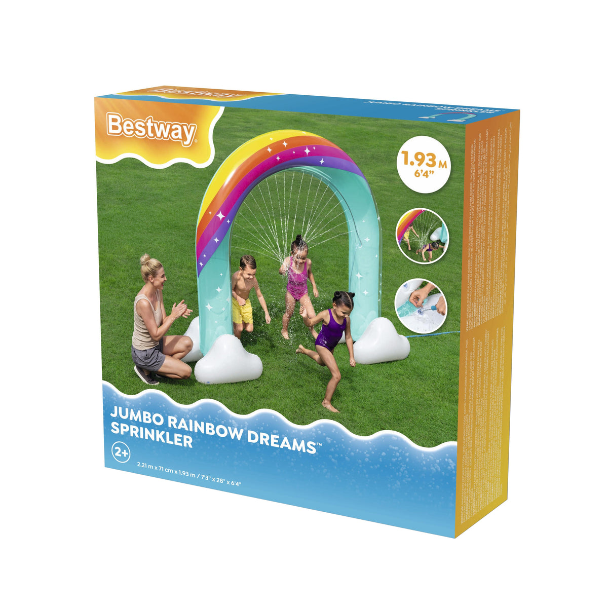 Bestway Jumbo Rainbow Dreams Sprinkler 2.21m x 71cm x 1.93m