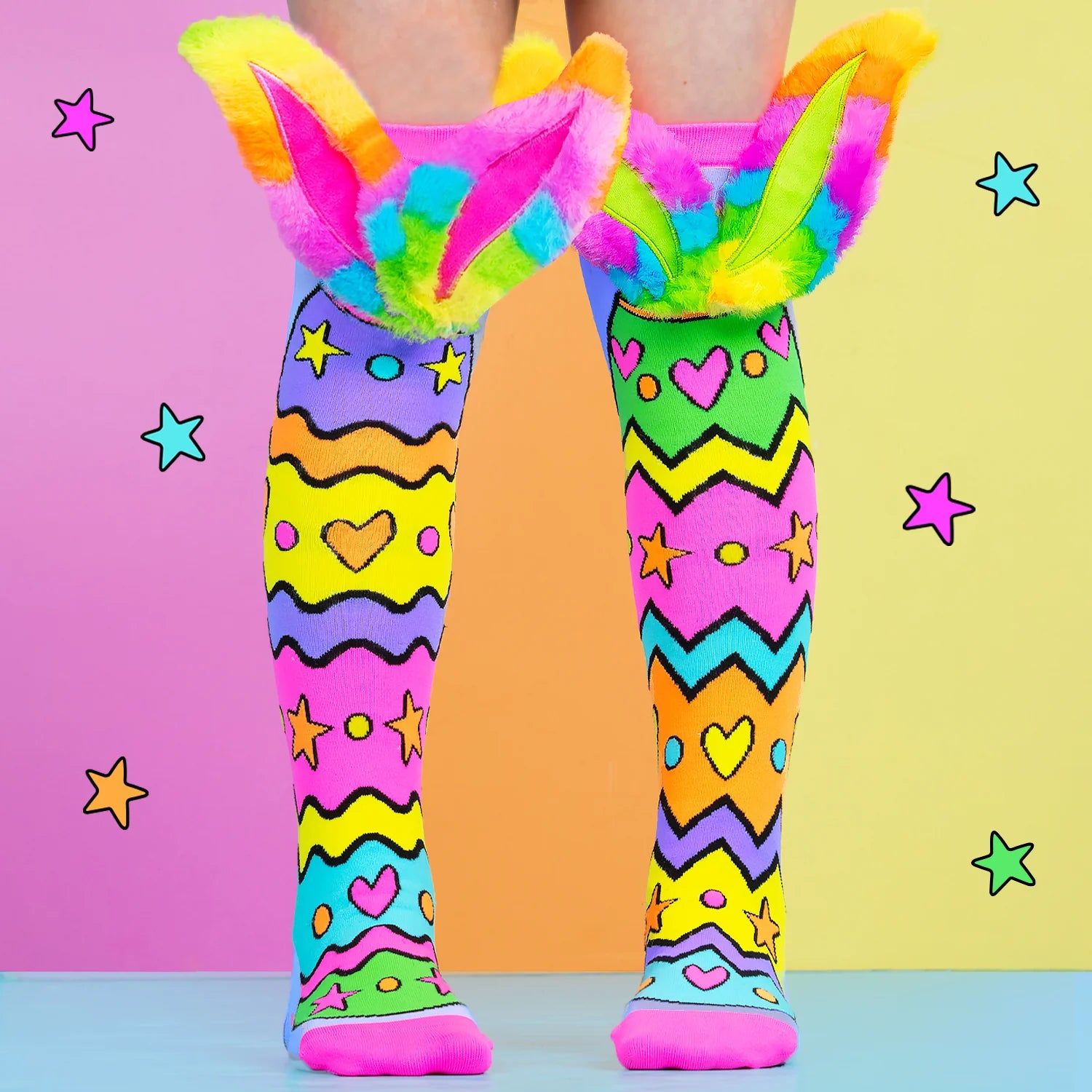 Mad Mia Bright and Bouncy Bunny Socks Toddler Ages 3-5