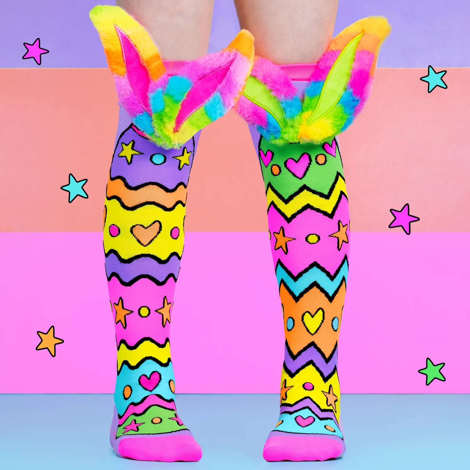 Mad Mia Bright and Bouncy Bunny Socks One Size Fits Most