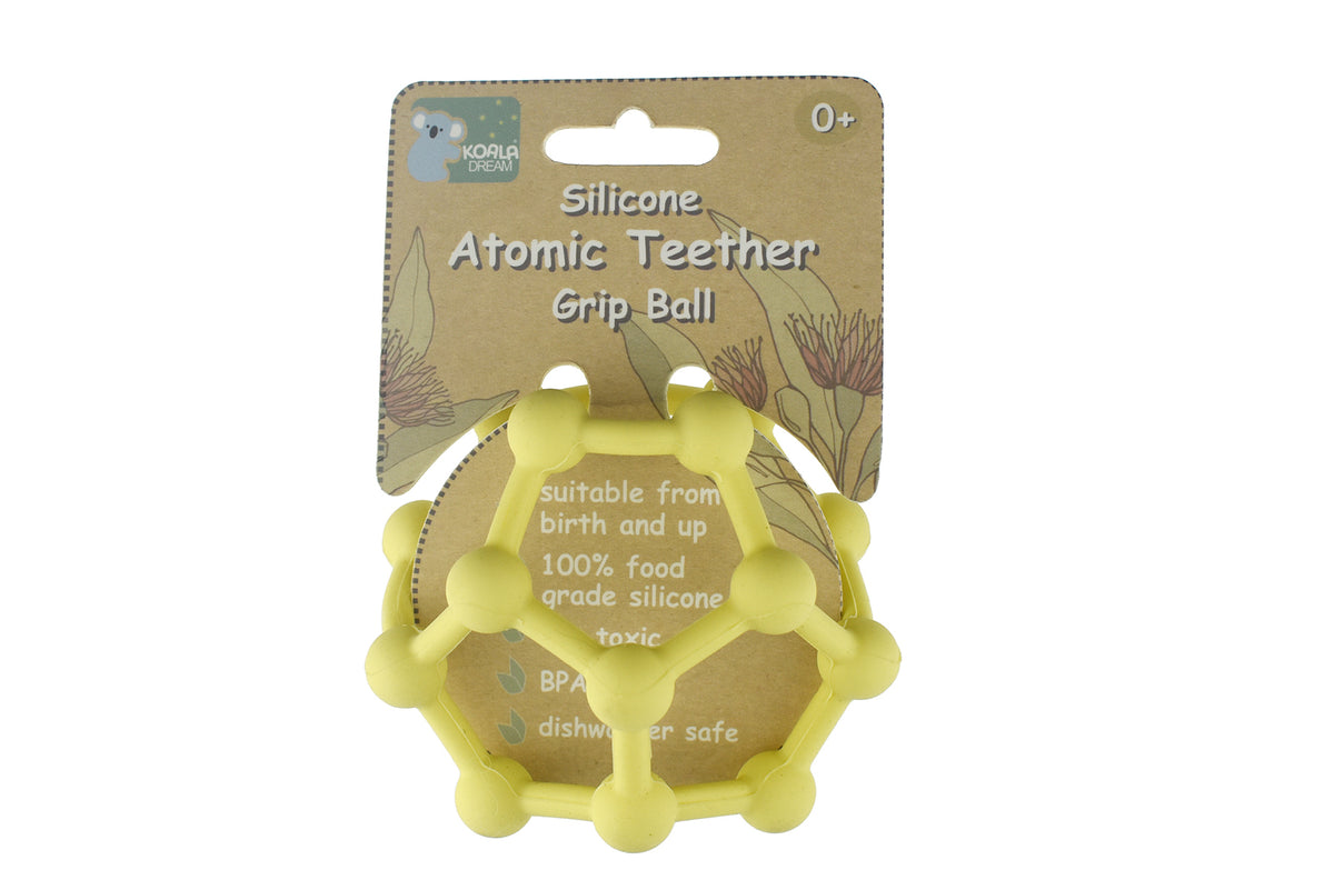 Silicone Textured Teether Grip Ball Asst Colours 0m+