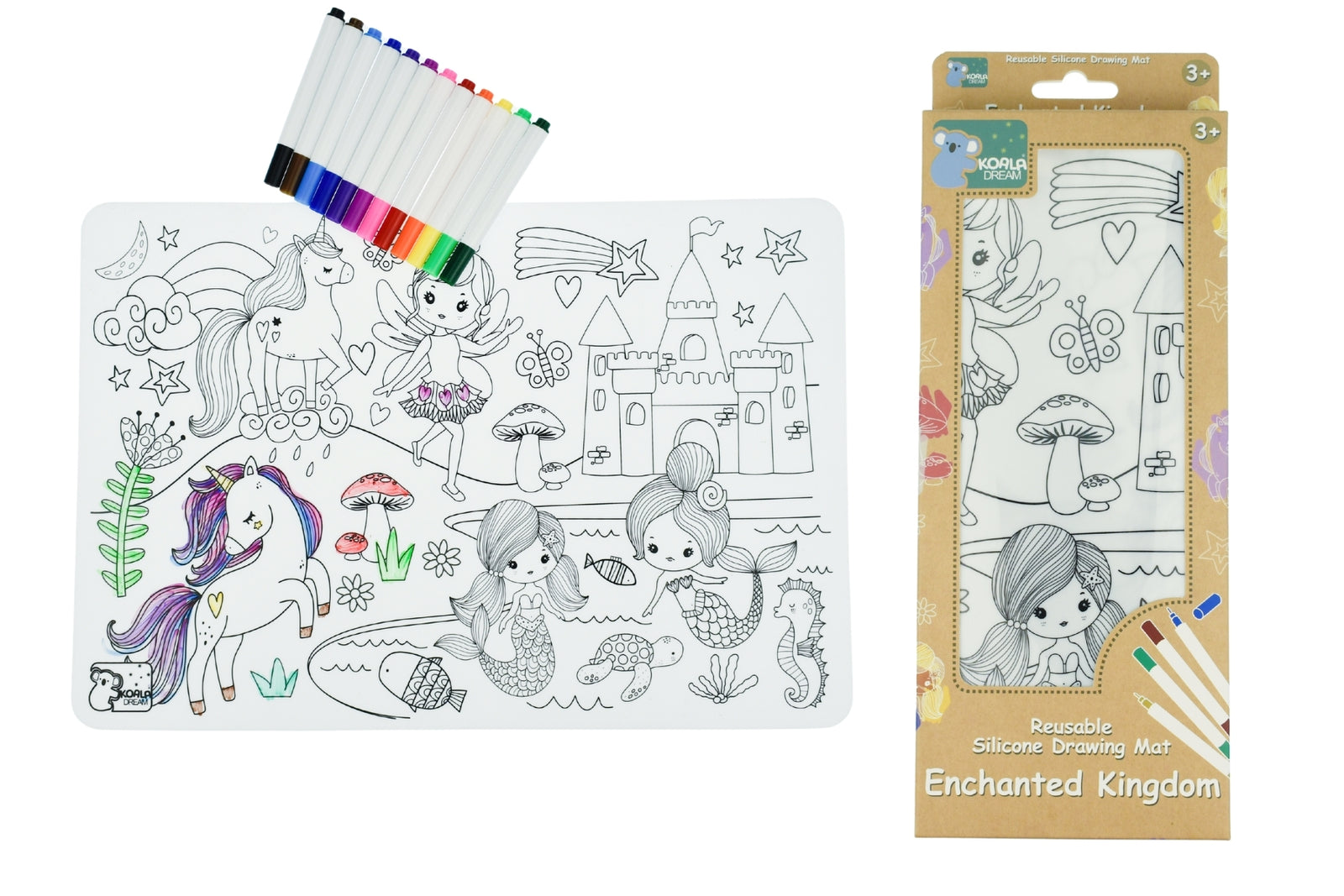 Koala Dream Reusable Silicone Drawing Mat - Enchanted Kingdom