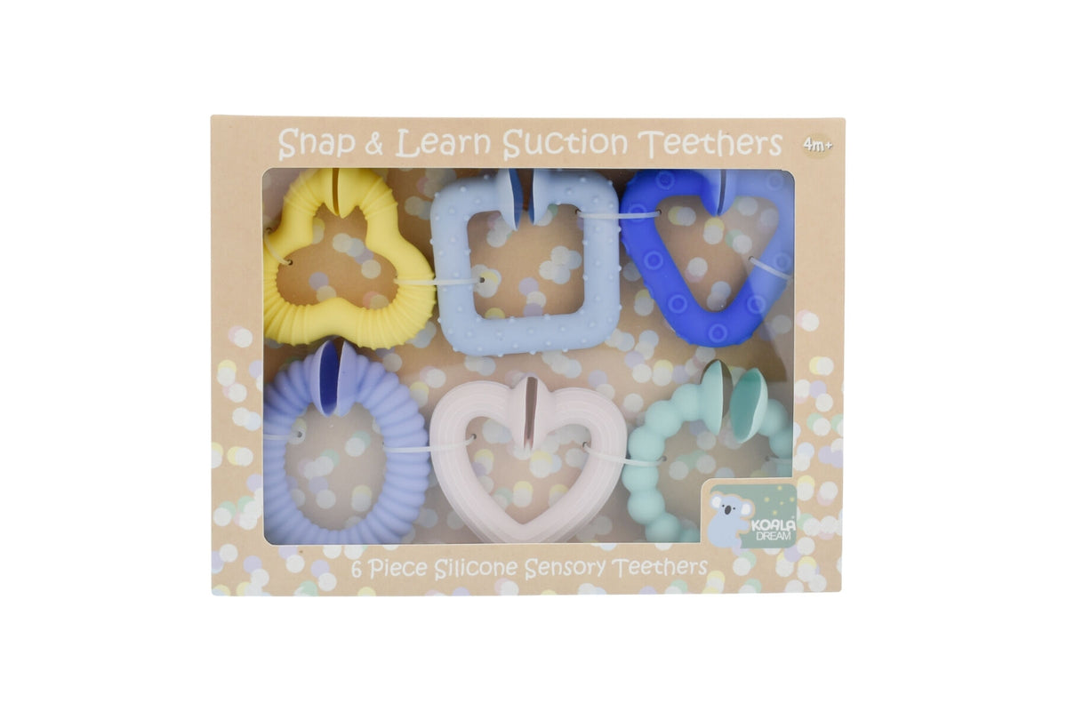 Koala Dream Snap &amp; Learn Suction Teethers 6pk