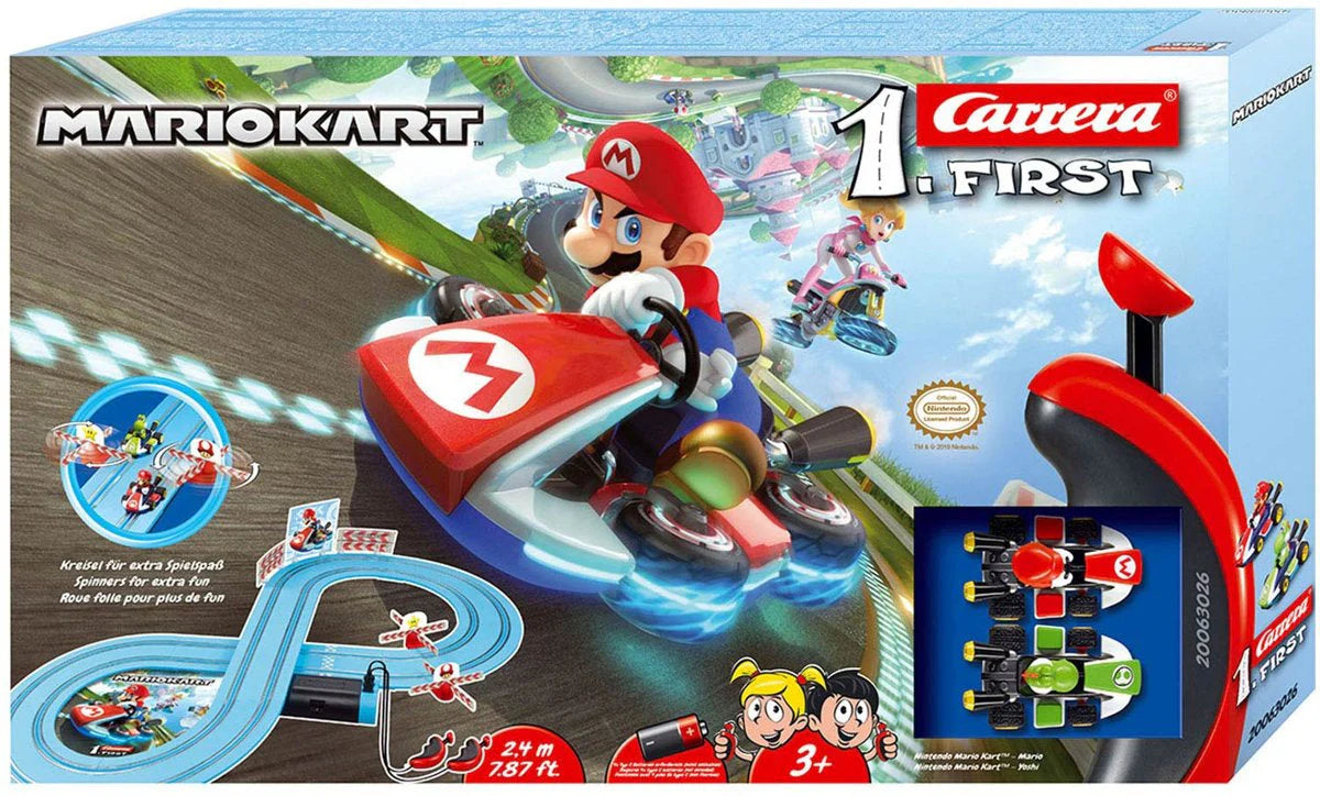 Carrera 1st Mario Kart Slot Car Set YOSHI req 4 x C batteries