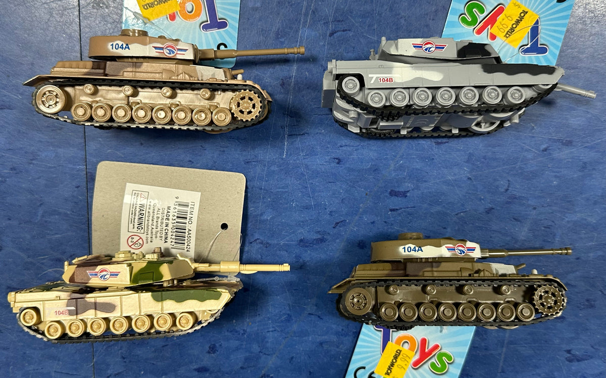 Pull Back Diecast Tank Assorted