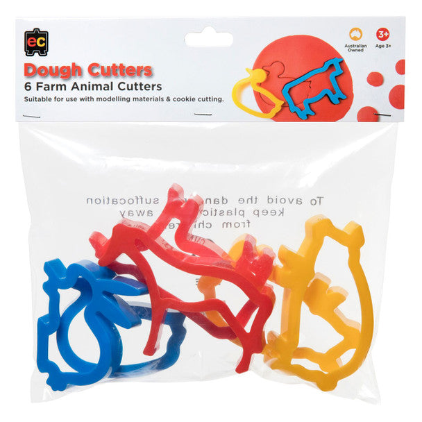 Educational / Books Colours Farm Animal Dough Cutters 6pce