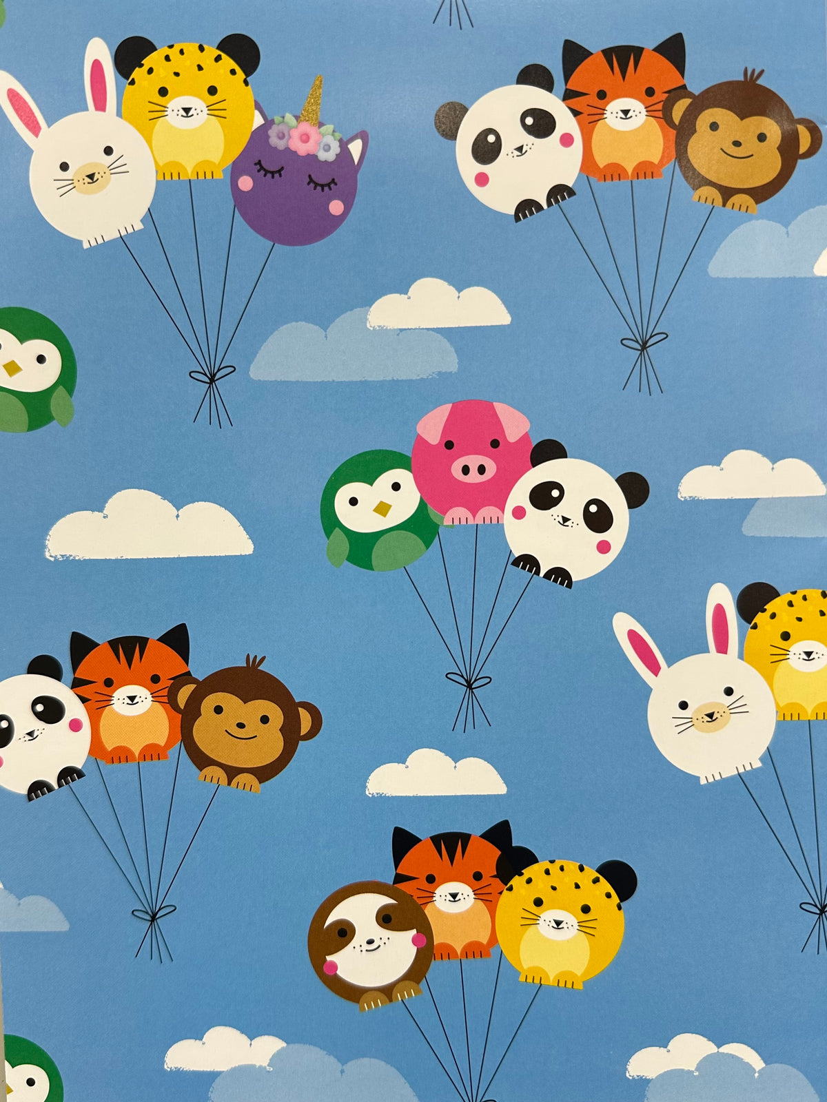 Wrap Folded Blue Sky Animal Balloons
