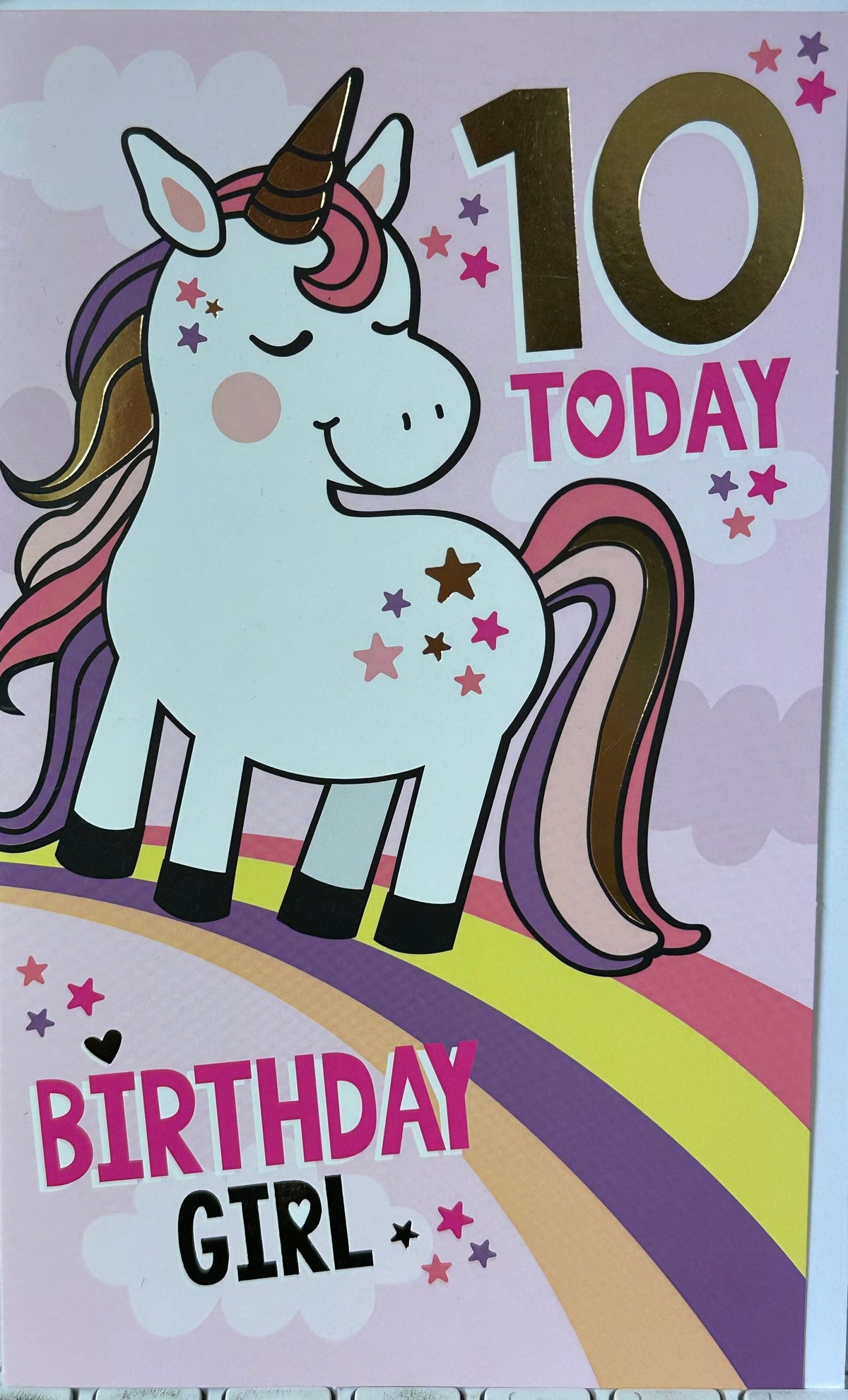 Birthday Card Girl Age 10 Unicorn