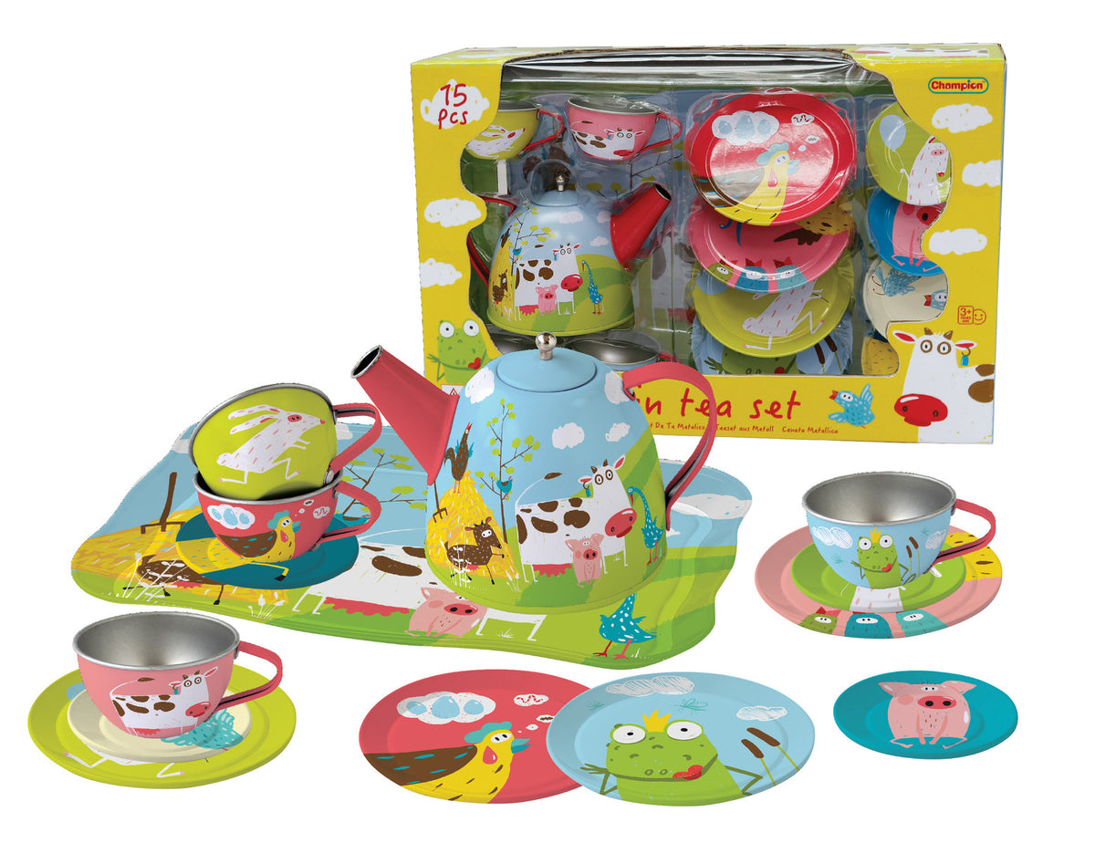 Champion Farm Tin Tea Set 15pc