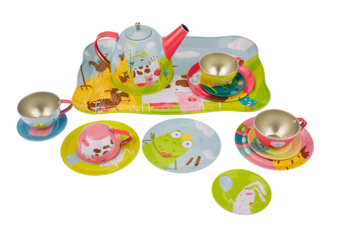 Champion Farm Tin Tea Set 15pc