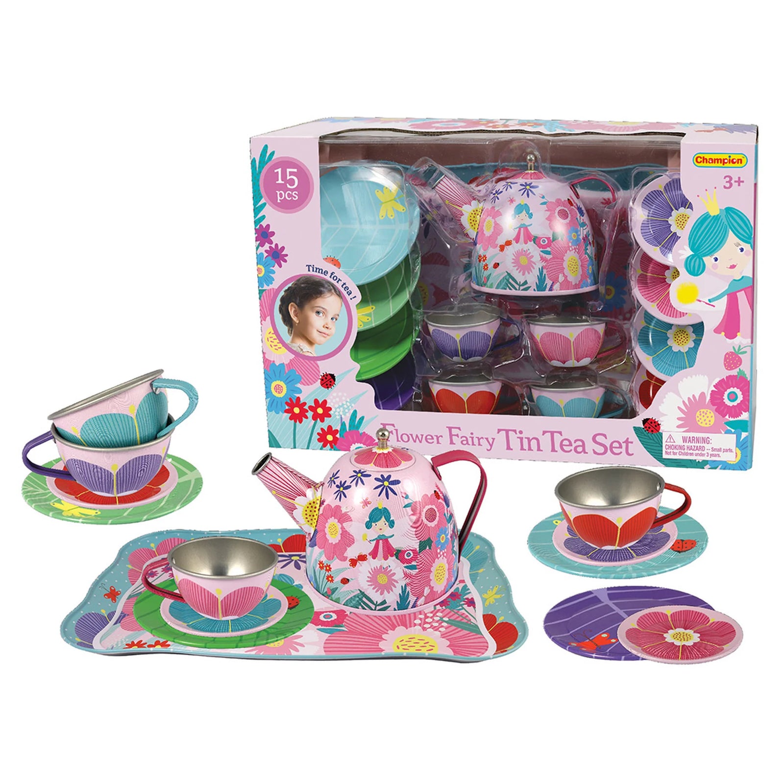 Flower Fairy Tin Tea Set 15pcs