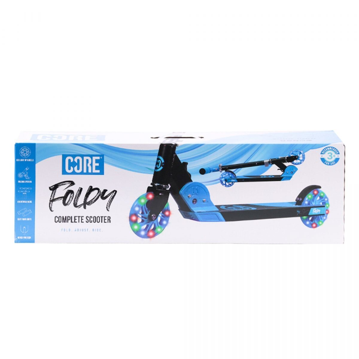Core Kids Foldy Scooter Blue W/ LED lights