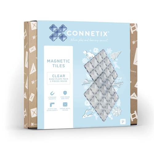 Connetix Clear Base Plate Pack 2 pce