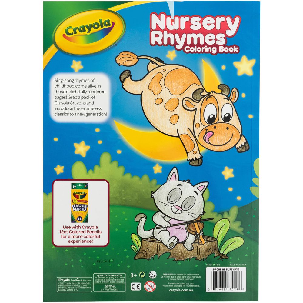 Crayola Nursery Rhymes Colouring Book 96 Pages