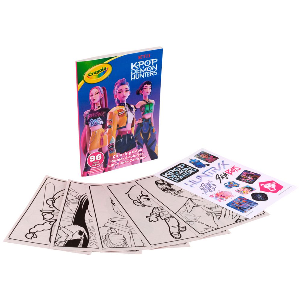 Crayola Colouring Book with Stickers - Kpop Demon Hunters