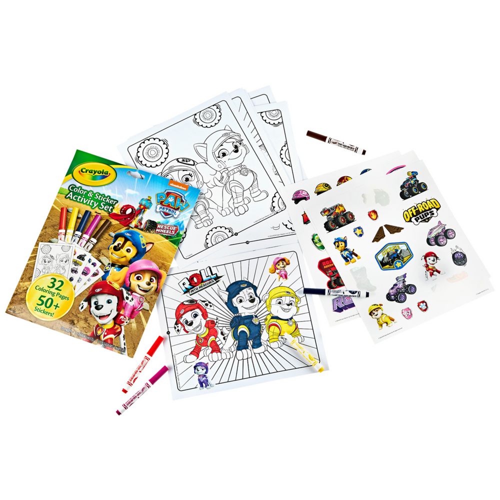 Crayola Color &amp; Sticker Activity Set PAW PATROL