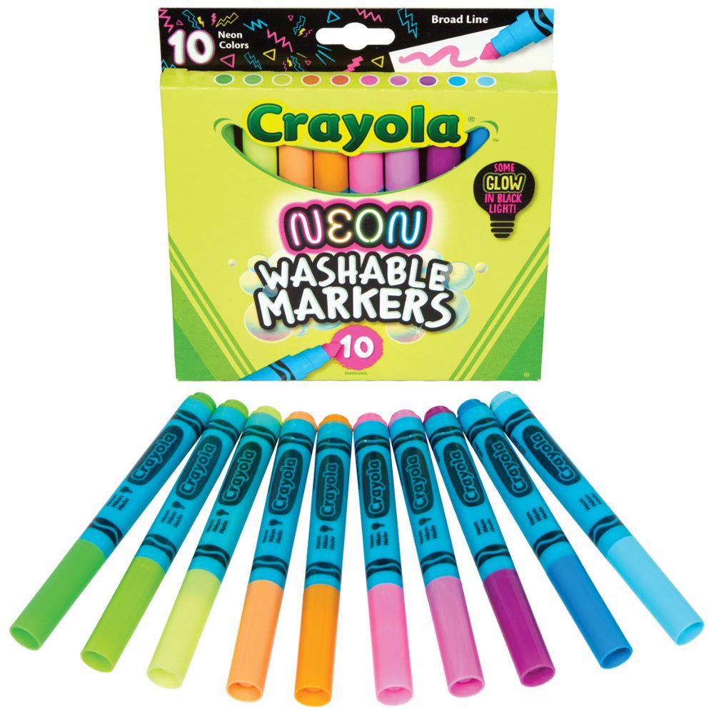 Crayola Neon Washable Markers 10pk