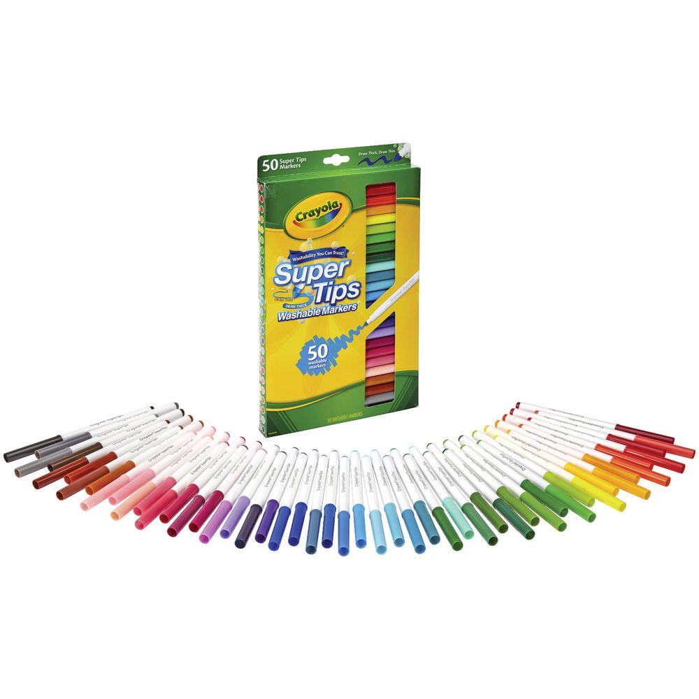 Crayola Super Tips Washable Markers 50 pack